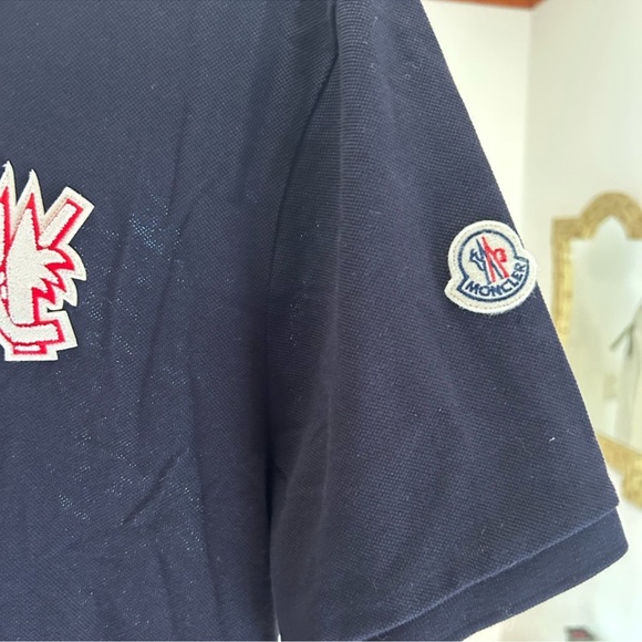 Men’s Moncler cotton pique polo shirt. Black size XXL. - Picture 6 of 14